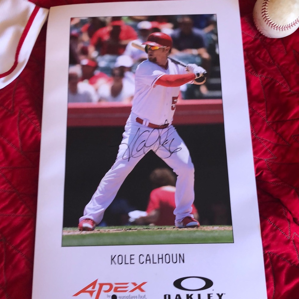 Kole Calhoun autographed poster